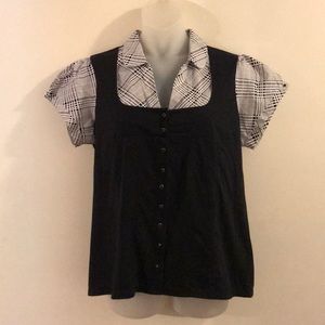 Black and white check top